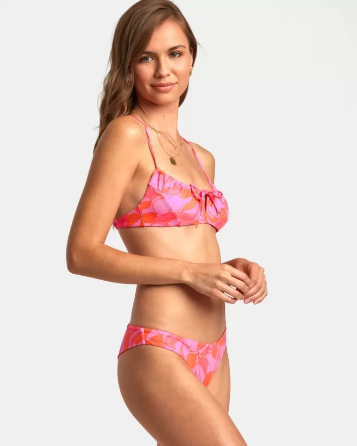 RVCA Tops De Biquíni Peony Tie Front Crossback Feminino | RYELIP-287<MULHER Tops De Biquíni