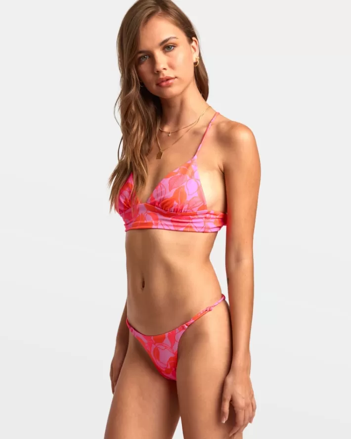RVCA Tops De Biquíni Peony Triangle Crop Feminino | DJARLF-915<MULHER Tops De Biquíni