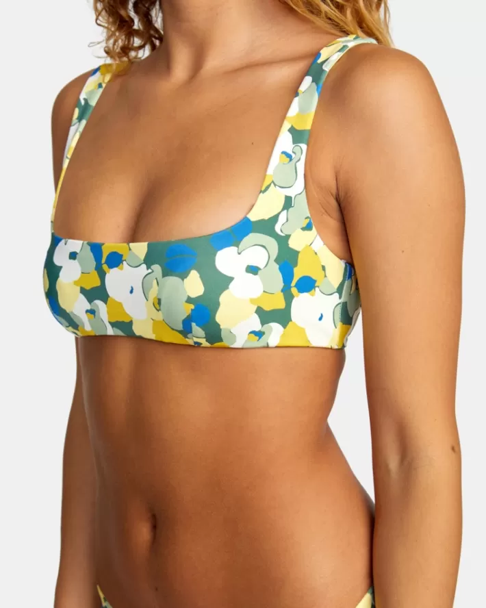 RVCA Tops De Biquíni Poppy Camo Reversible Bralette Feminino | NHWFEJ-123<MULHER Tops De Biquíni