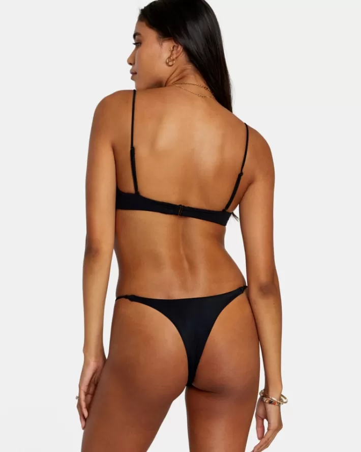 RVCA Tops De Biquíni Solid Shirred V-Wire Bralette Feminino | LTPOGY-741<MULHER Tops De Biquíni