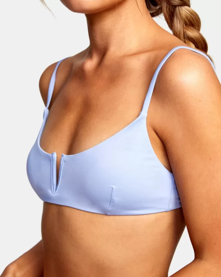 RVCA Tops De Biquíni Solid V-Wire Bralette Feminino | QZYHFK-106<MULHER Tops De Biquíni