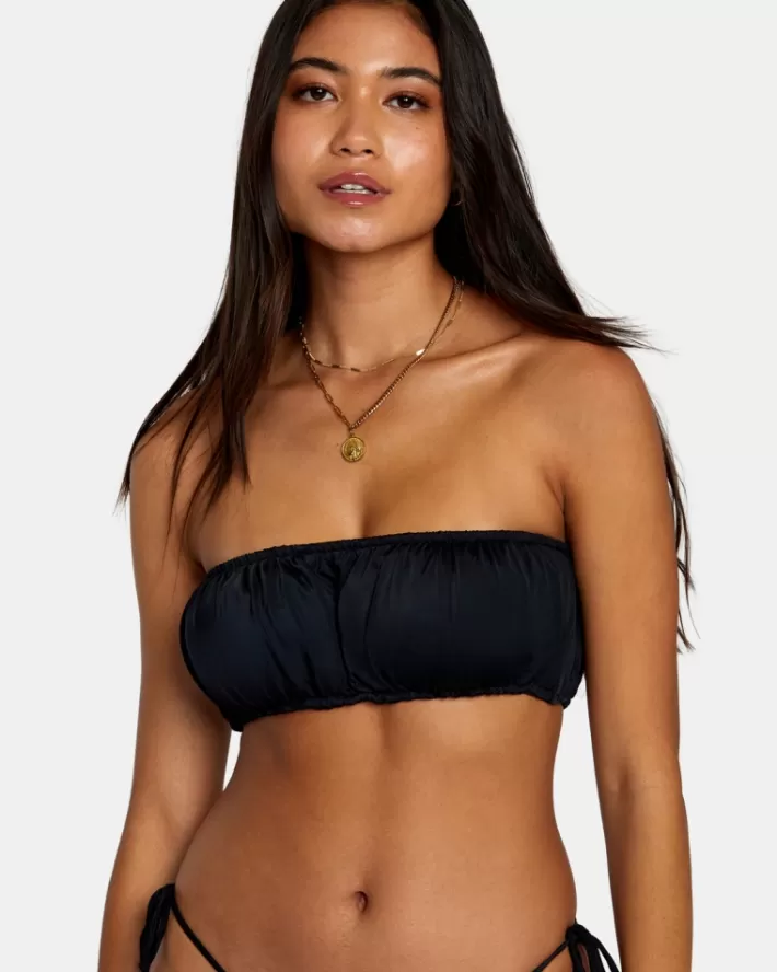 RVCA Tops De Biquíni Solid 2-Way Bandeau Feminino | RDFLSK-921<MULHER Tops De Biquíni