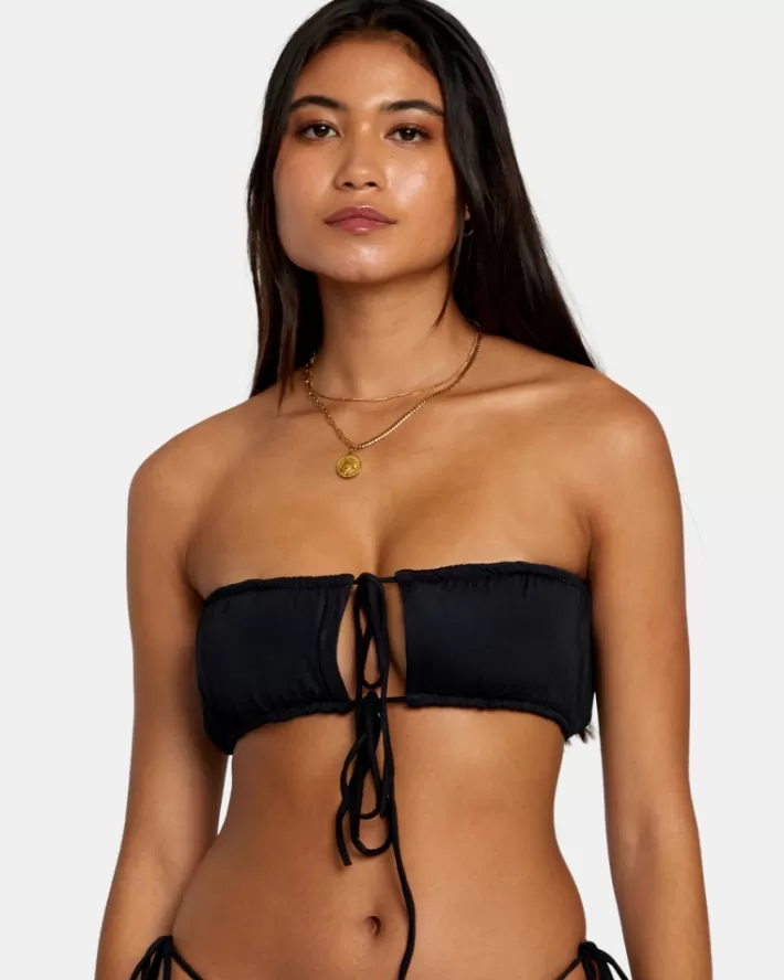 RVCA Tops De Biquíni Solid 2-Way Bandeau Feminino | RDFLSK-921<MULHER Tops De Biquíni
