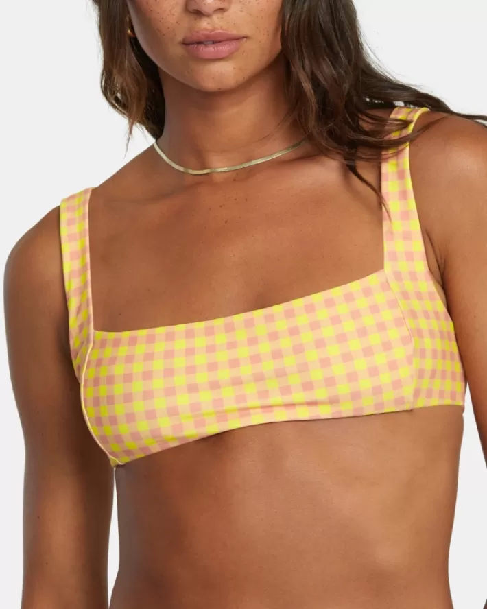 RVCA Tops De Biquíni Sunkissed Square Bralette Feminino | OSRINK-941<MULHER Tops De Biquíni