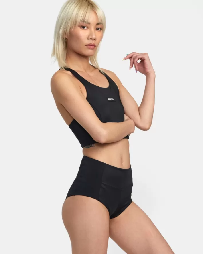 RVCA Tops De Biquíni VA Essential Solid High Neck Racerback Swim Feminino | WFHJDM-306<MULHER Tops De Biquíni