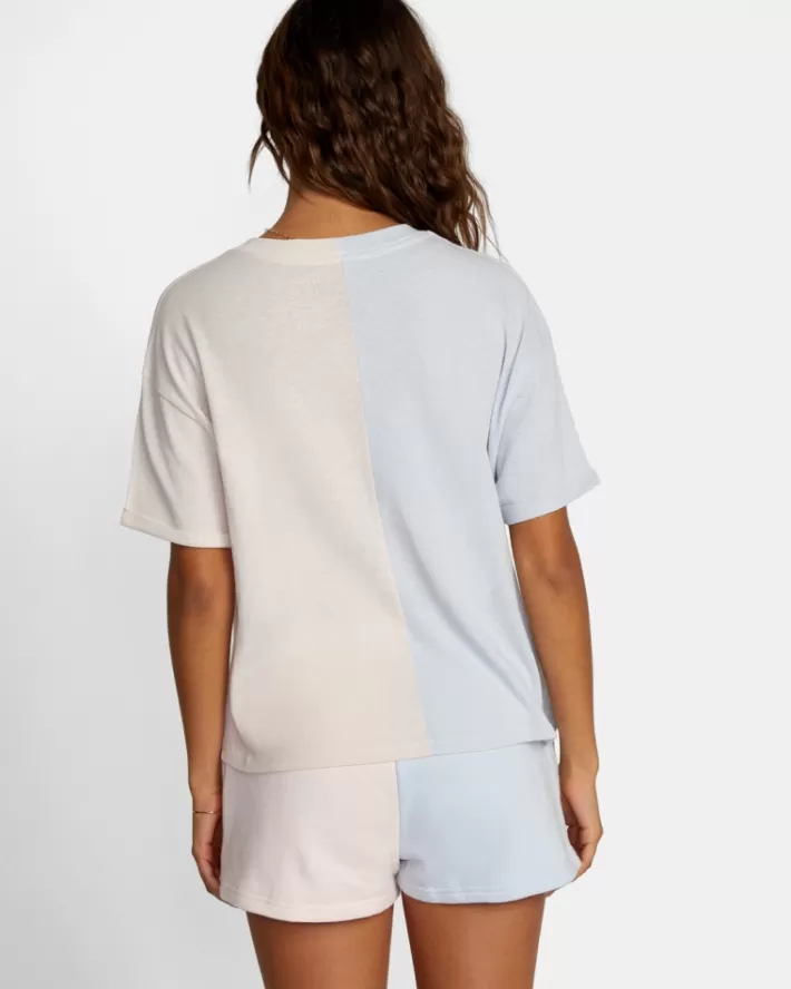 RVCA Tops Color Block Tee Feminino | NOTLKY-259<MULHER Tops