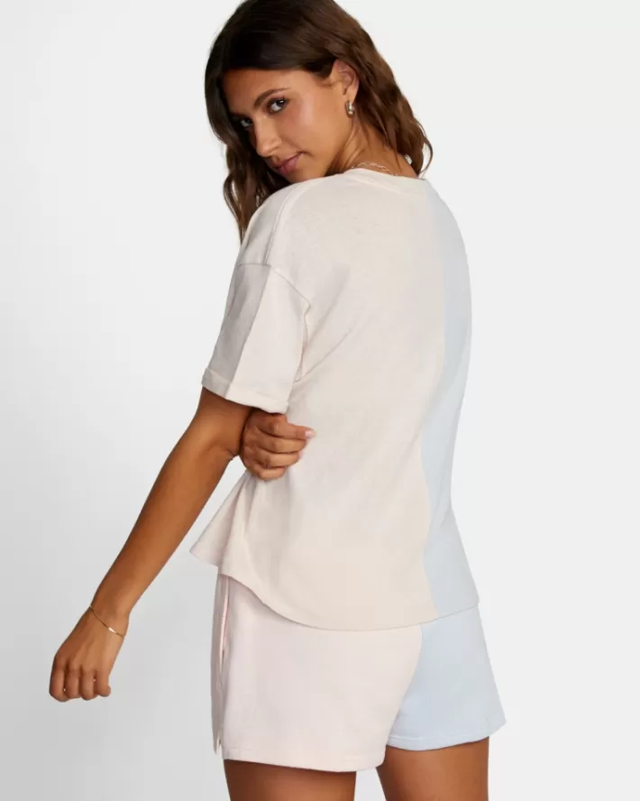 RVCA Tops Color Block Tee Feminino | NOTLKY-259<MULHER Tops