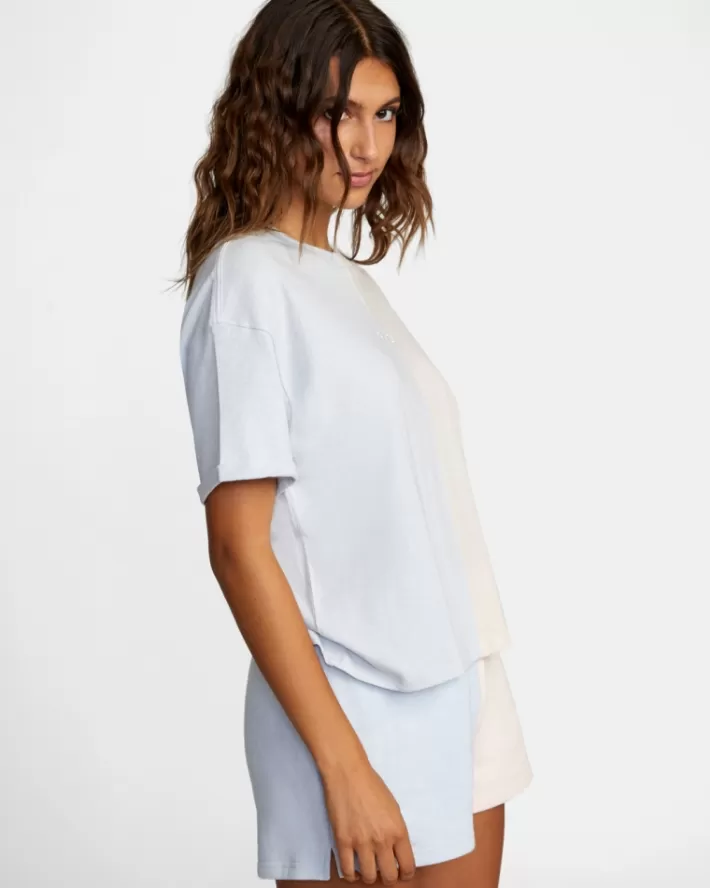 RVCA Tops Color Block Tee Feminino | NOTLKY-259<MULHER Tops