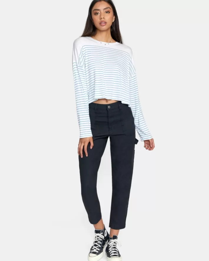 RVCA Tops Countdown II Long Sleeve Knit Feminino | BDXJIY-693<MULHER Tops