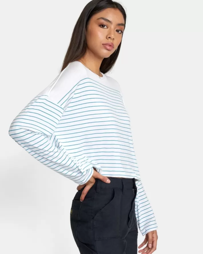 RVCA Tops Countdown II Long Sleeve Knit Feminino | BDXJIY-693<MULHER Tops