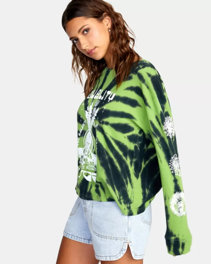 RVCA Tops Duality Long Sleeve Tee Feminino | QCDNRM-632<MULHER Tops