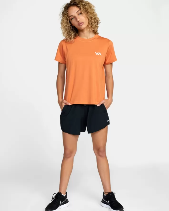 RVCA Tops Esportivos Vent Workout Tee Feminino | MRYZCG-403<MULHER Tops