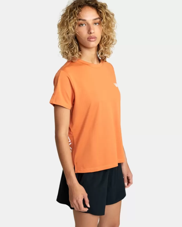 RVCA Tops Esportivos Vent Workout Tee Feminino | MRYZCG-403<MULHER Tops