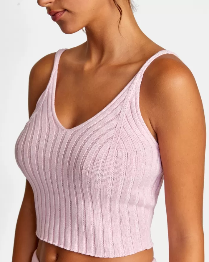 RVCA Tops For The Record Cropped Feminino | SWTCGM-706<MULHER Tops