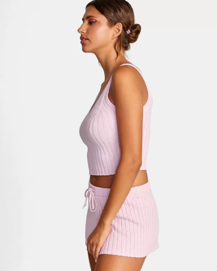 RVCA Tops For The Record Cropped Feminino | SWTCGM-706<MULHER Tops