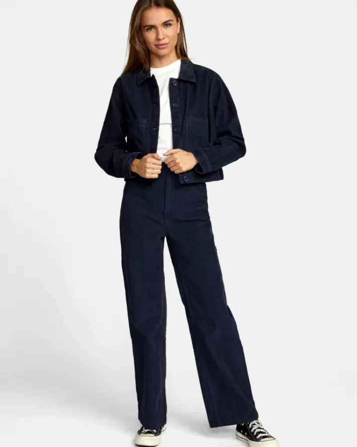 RVCA Tops Jaded Shacket Corduroy Feminino | GFLAXU-674<MULHER Tops