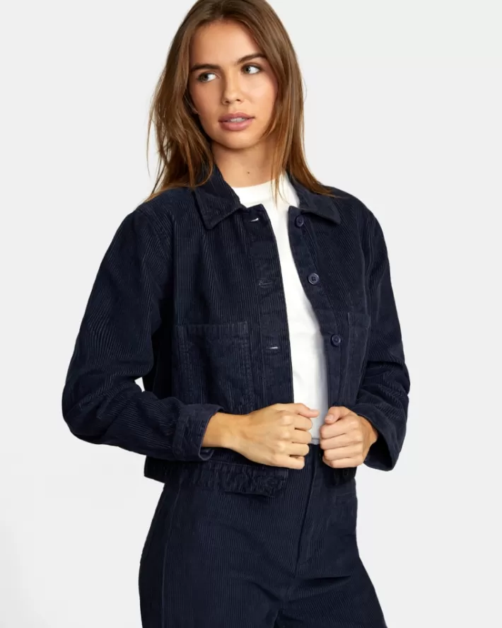 RVCA Tops Jaded Shacket Corduroy Feminino | GFLAXU-674<MULHER Tops