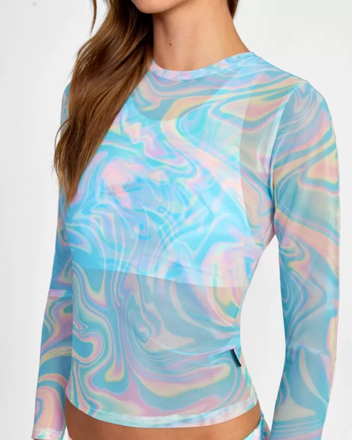 RVCA Tops Levitating Long Sleeve Cover-Up Feminino | XZKIQY-082<MULHER Tops