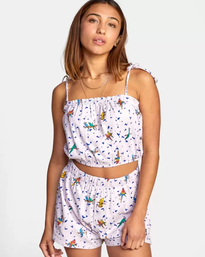 RVCA Tops LP x KLW Uncaged Crop Feminino | SNKCAO-054<MULHER Tops