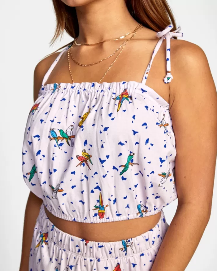 RVCA Tops LP x KLW Uncaged Crop Feminino | SNKCAO-054<MULHER Tops