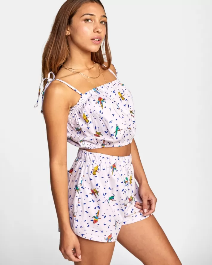 RVCA Tops LP x KLW Uncaged Crop Feminino | SNKCAO-054<MULHER Tops