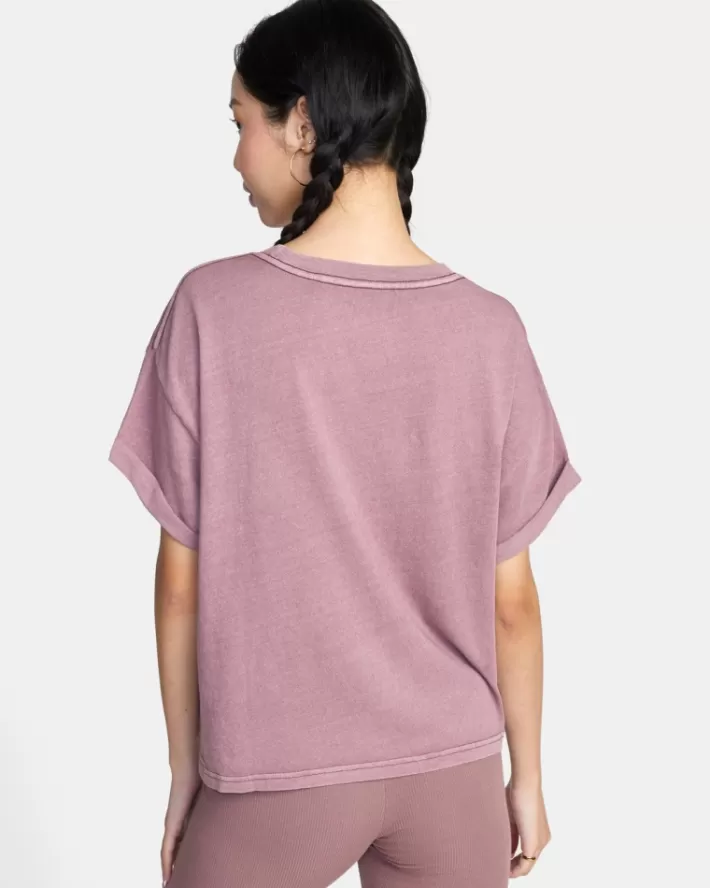 RVCA Tops Ptc Roll It Embroidered Tee Feminino | SJNOBU-713<MULHER Tops
