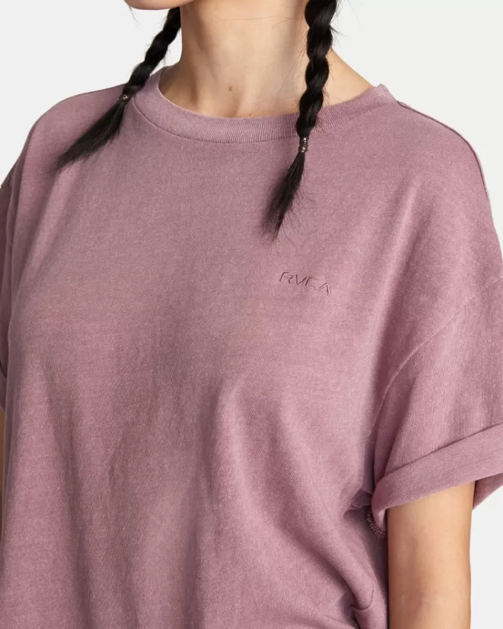 RVCA Tops Ptc Roll It Embroidered Tee Feminino | SJNOBU-713<MULHER Tops