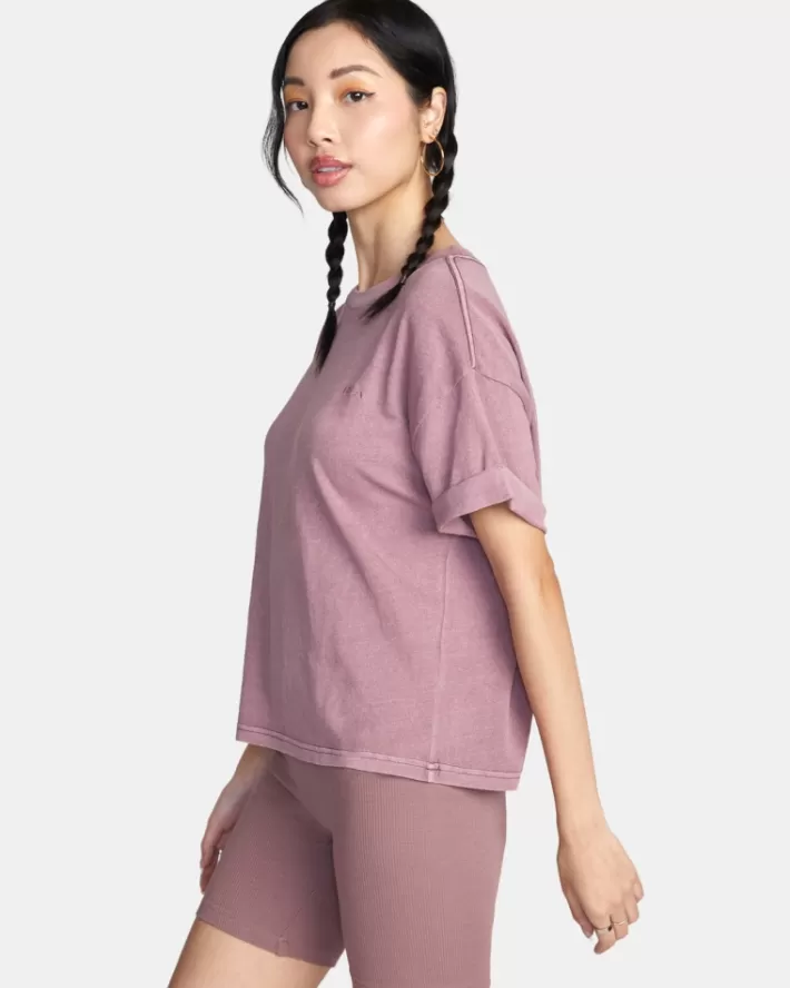 RVCA Tops Ptc Roll It Embroidered Tee Feminino | SJNOBU-713<MULHER Tops
