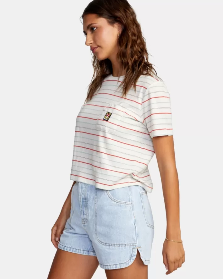 RVCA Tops Shroom Pocket Tee Feminino | VZNMTY-715<MULHER Tops