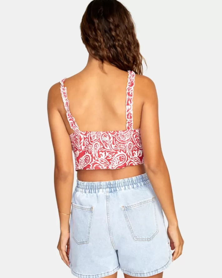 RVCA Tops Sweetheart Cropped Feminino | FEWXJB-139<MULHER Tops