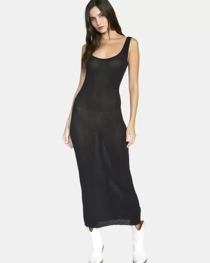 RVCA Vestidos Back It Up Midi Bodycon Feminino | WVYTDL-327<MULHER Vestidos