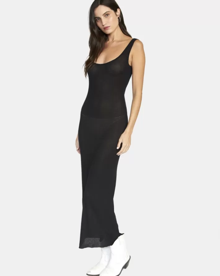 RVCA Vestidos Back It Up Midi Bodycon Feminino | WVYTDL-327<MULHER Vestidos