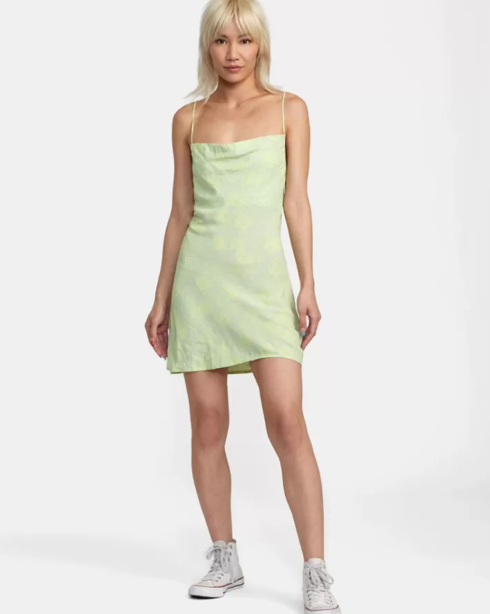 RVCA Vestidos Blank Space Mini Sun Feminino | FDVRAX-032<MULHER Vestidos