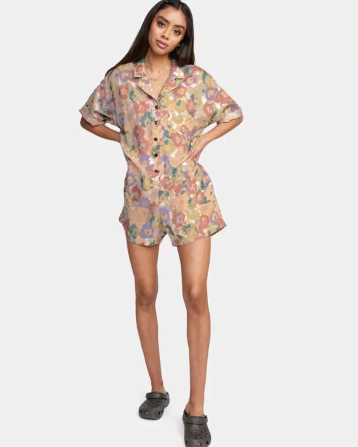 RVCA Vestidos Blossom Romper Feminino | BJXOCZ-104<MULHER Vestidos