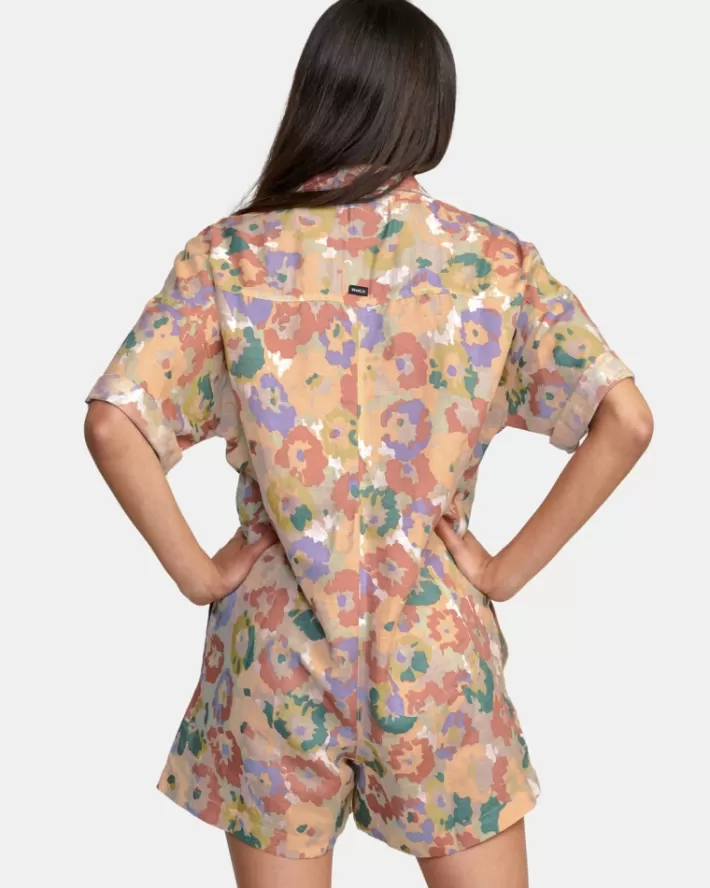 RVCA Vestidos Blossom Romper Feminino | BJXOCZ-104<MULHER Vestidos
