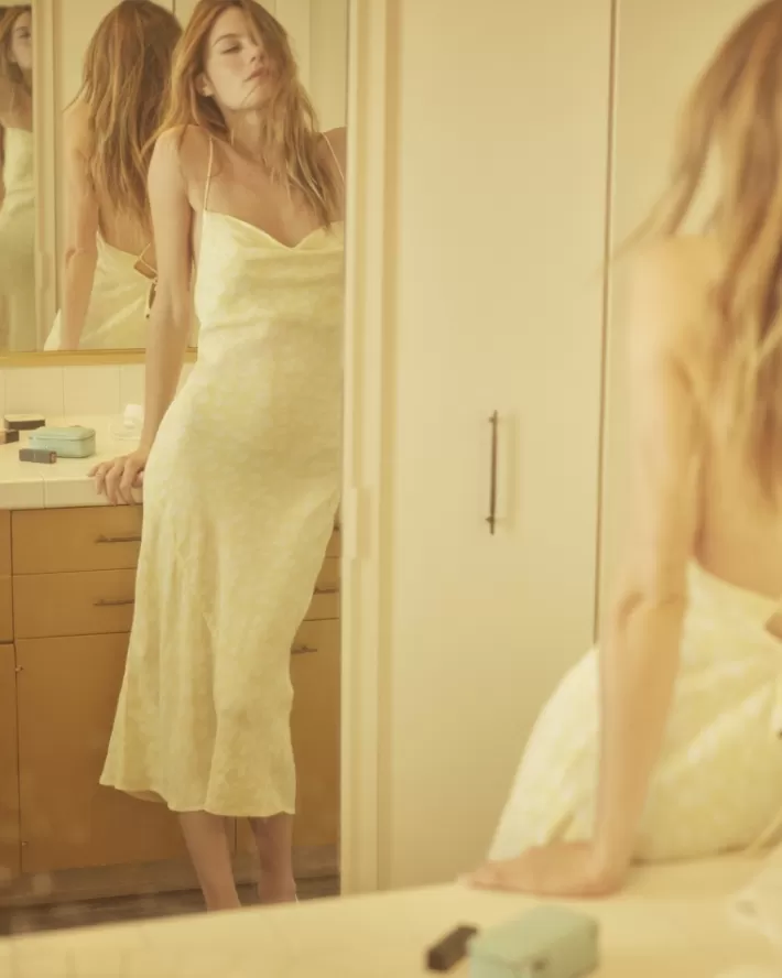 RVCA Vestidos Camille Rowe Phoebe Midi Feminino | REQULF-426<MULHER Vestidos