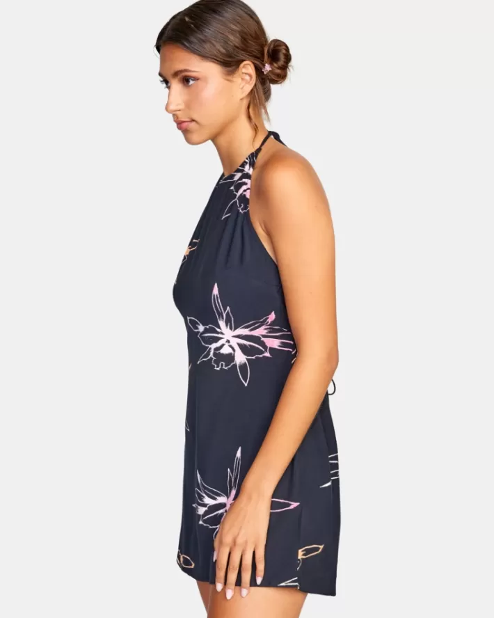 RVCA Vestidos Em Linha Reta On Halter Feminino | XSLMEO-942<MULHER Vestidos