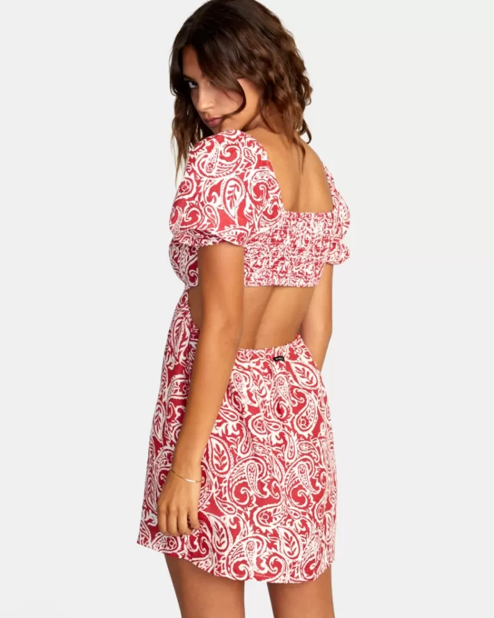 RVCA Vestidos Here For It Mini Feminino | WQHBRK-742<MULHER Vestidos