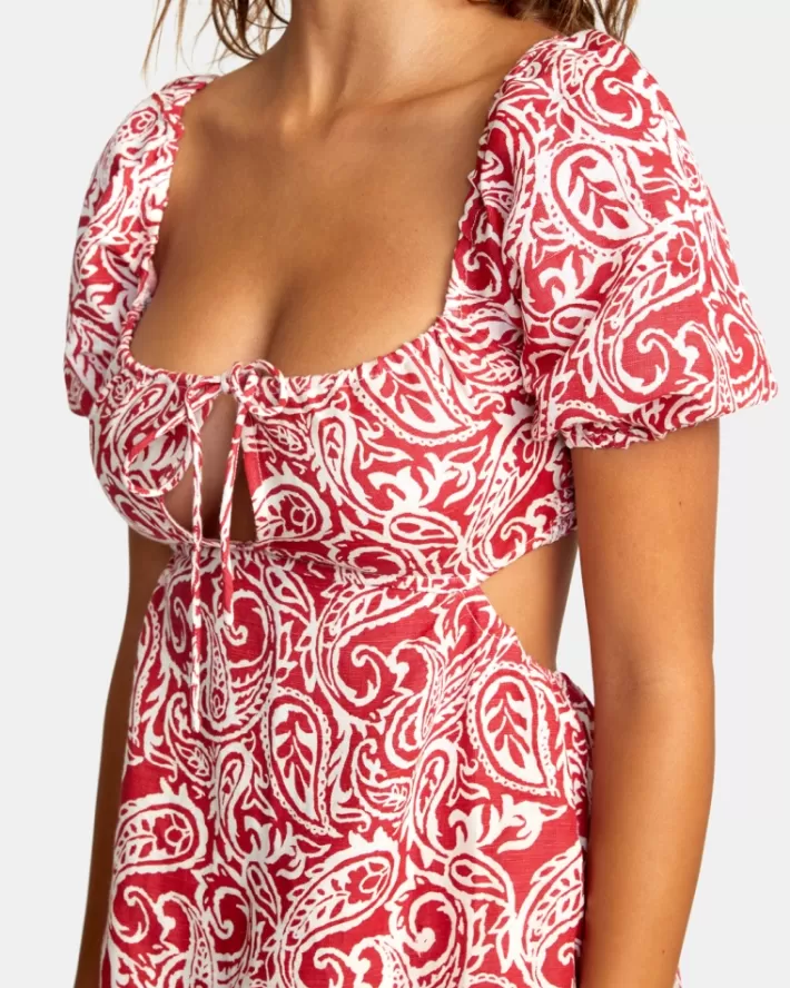 RVCA Vestidos Here For It Mini Feminino | WQHBRK-742<MULHER Vestidos