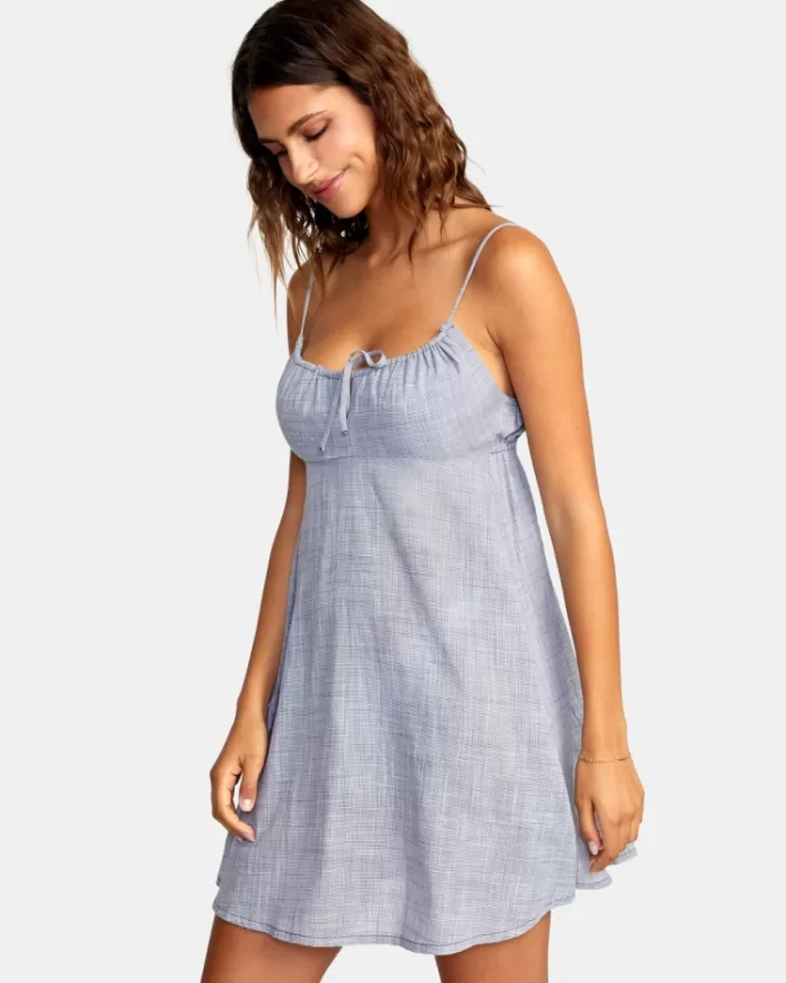 RVCA Vestidos Houndstooth Overtime Mini Sun Feminino | PTIRYX-352<MULHER Vestidos