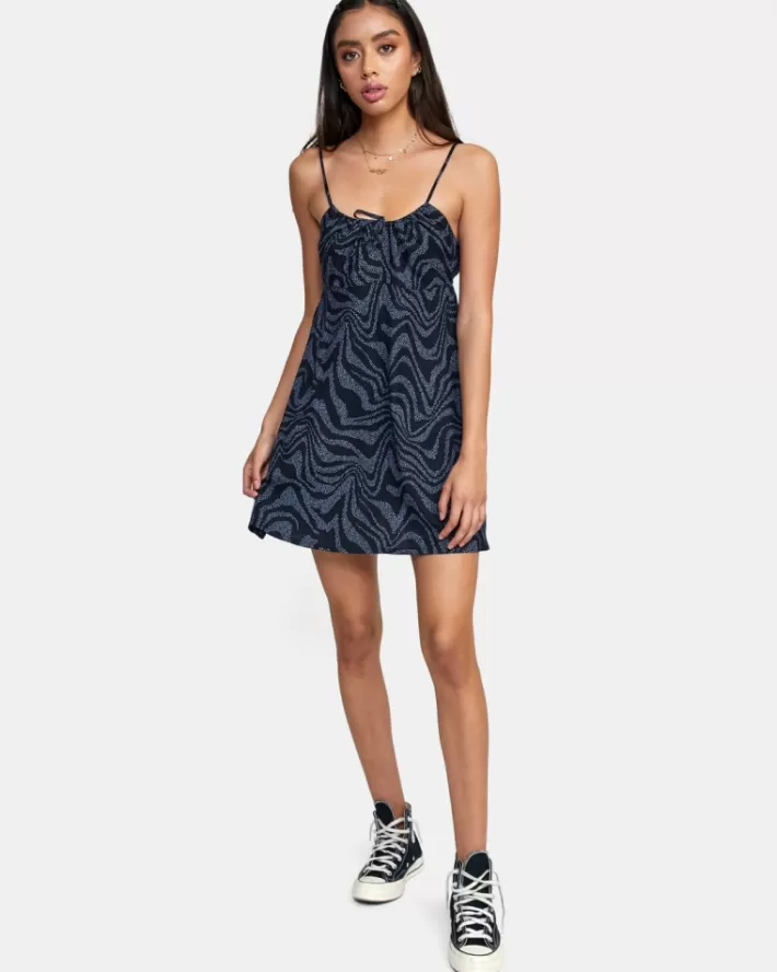 RVCA Vestidos Overtime Sun Feminino | ZRWFKG-643<MULHER Vestidos