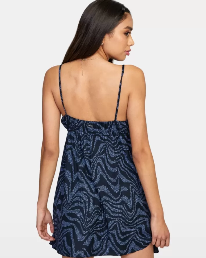 RVCA Vestidos Overtime Sun Feminino | ZRWFKG-643<MULHER Vestidos
