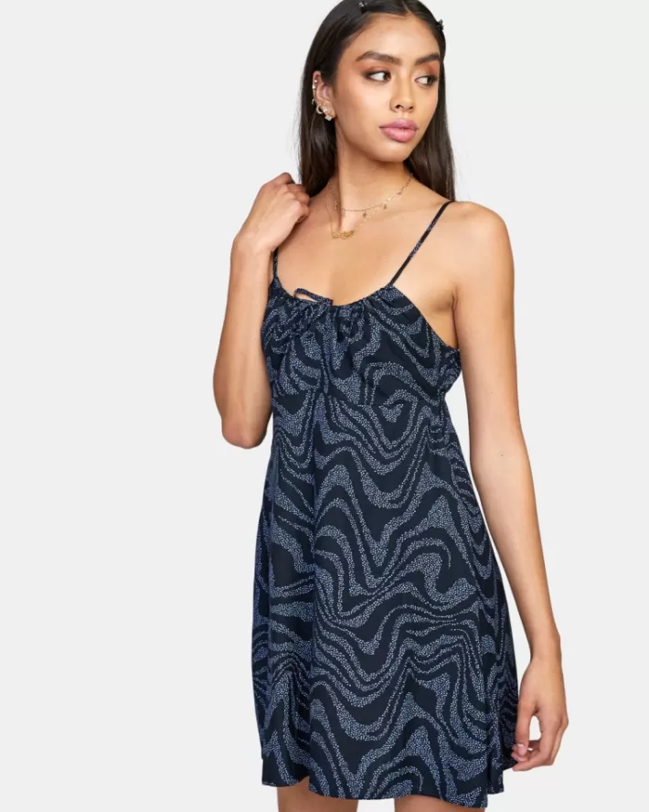 RVCA Vestidos Overtime Sun Feminino | ZRWFKG-643<MULHER Vestidos