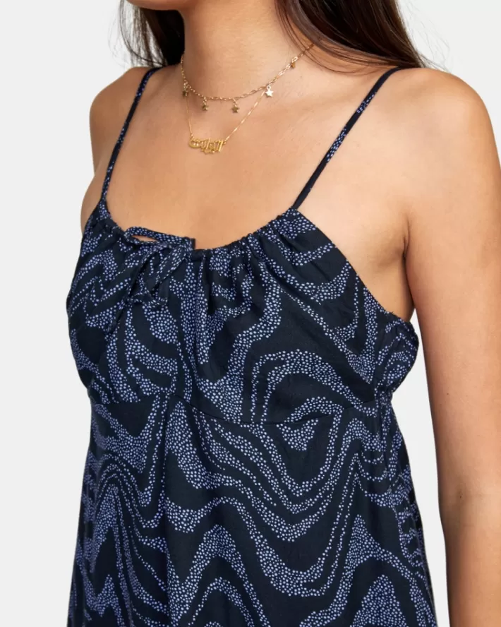 RVCA Vestidos Overtime Sun Feminino | ZRWFKG-643<MULHER Vestidos