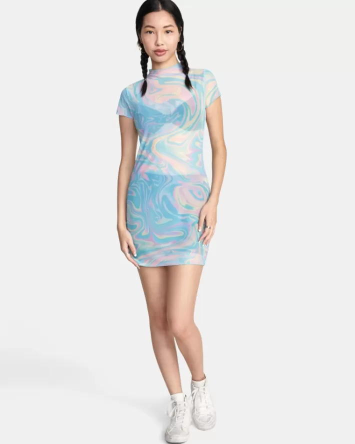 RVCA Vestidos Phantasm Mini Feminino | JLIWMO-417<MULHER Vestidos