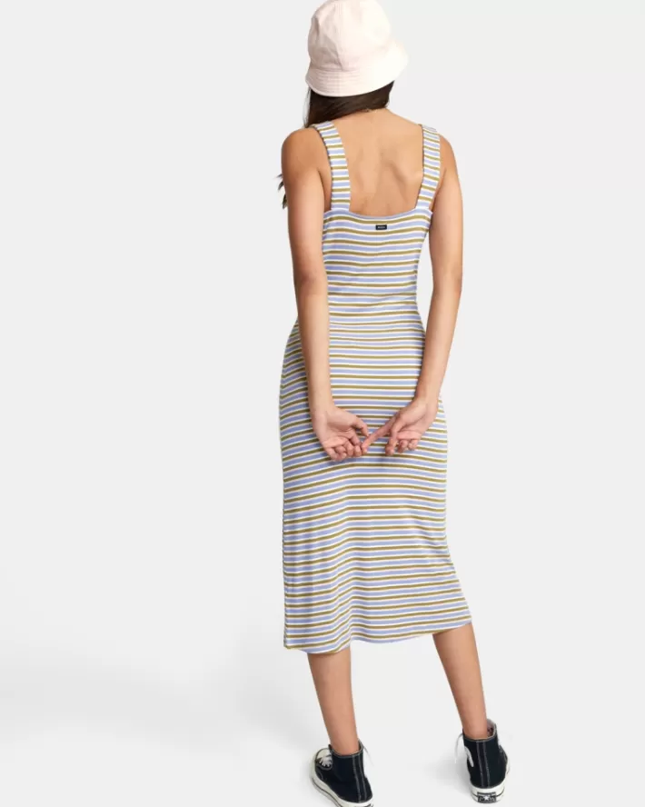 RVCA Vestidos Plataforma Midi Feminino | IOSMDE-567<MULHER Vestidos