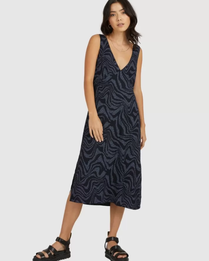 RVCA Vestidos Strata Kim Feminino | INLMJT-820<MULHER Vestidos